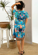 Cienna Lotus Garden Dress – Vibrant Floral Print